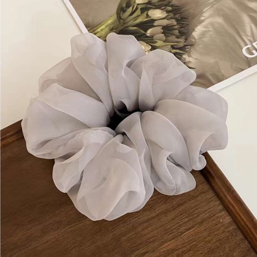 Set of 5 Neutral Colors Hair Scrunchies - Picture 6 of 8